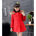 Meninas casacos de inverno fotos XMAS moda vermelho populares casacos de roupas crianças casacos de inverno italiano casaco de pele meninas casaco de moda